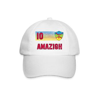 Amazigh Fußball Mannschaft - Baseballkappe - Weiß/Weiß - Vorne
