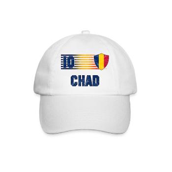 Tschad Fußball Mannschaft - Baseballkappe - Weiß/Weiß - Vorne