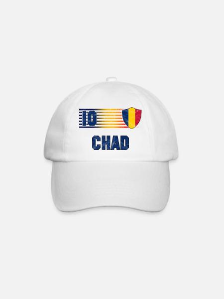 Tschad Fußball Mannschaft - Baseballkappe - Weiß/Weiß