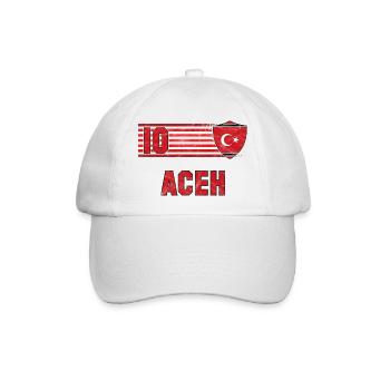 Aceh Fußball Mannschaft - Baseballkappe - Weiß/Weiß - Vorne
