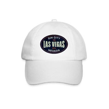 Las Vegas Neon Rundschild - Baseballkappe - Weiß/Weiß - Vorne