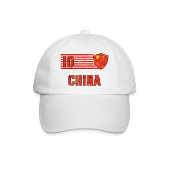 China Fußball Mannschaft - Baseballkappe - Weiß/Weiß - Vorne