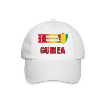 Guinea Fußball Mannschaft - Baseballkappe - Weiß/Weiß - Vorne