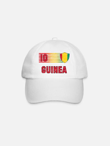 Guinea Fußball Mannschaft - Baseballkappe - Weiß/Weiß