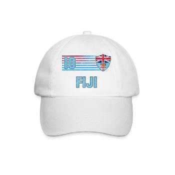 Fidschi Fußball Mannschaft - Baseballkappe - Weiß/Weiß - Vorne