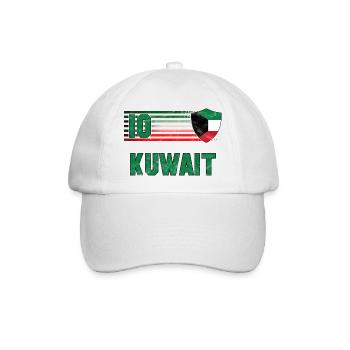 Kuwait Fußball Mannschaft - Baseballkappe - Weiß/Weiß - Vorne