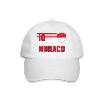 Monaco Fußball Mannschaft - Baseballkappe - Weiß/Weiß - Vorne