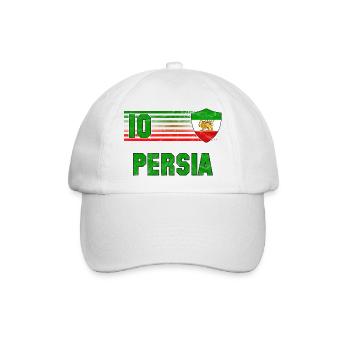 Persien Fußball Mannschaft - Baseballkappe - Weiß/Weiß - Vorne