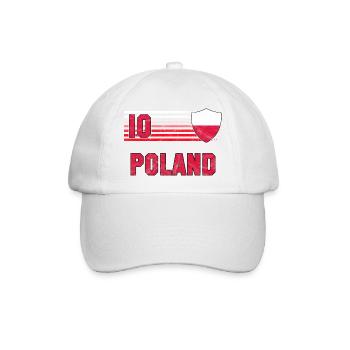 Polen Fußball Mannschaft - Baseballkappe - Weiß/Weiß - Vorne