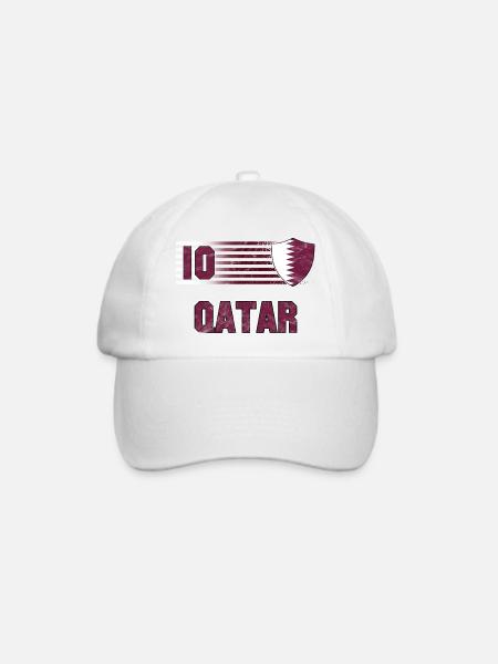 Katar Fußball Mannschaft - Baseballkappe - Weiß/Weiß
