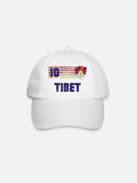 Tibet Fußball Mannschaft - Baseballkappe - Weiß/Weiß