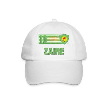 Zaire Fußball Mannschaft - Baseballkappe - Weiß/Weiß - Vorne