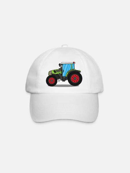 Traktor - Baseballkappe - Weiß/Weiß