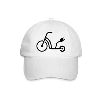 E-Scooter E-Roller Scooter - Baseballkappe - Weiß/Weiß - Vorne