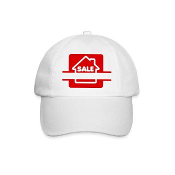 Haus zu verkaufen - Baseballkappe - Weiß/Weiß - Vorne