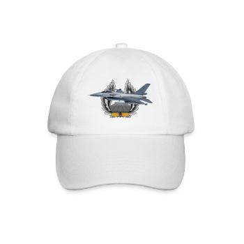 F-16 Fighting Falcon - Baseballkappe - Weiß/Weiß - Vorne