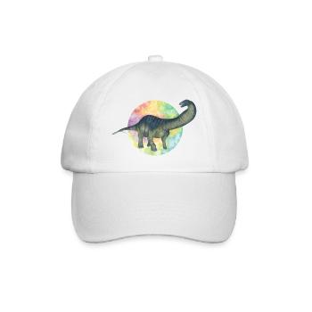 Farbige Dinosaurier - Baseballkappe - Weiß/Weiß - Vorne