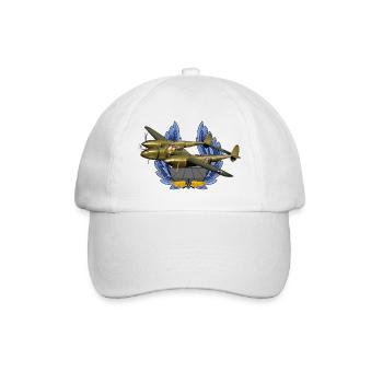 P-38 Lightning - Baseballkappe - Weiß/Weiß - Vorne
