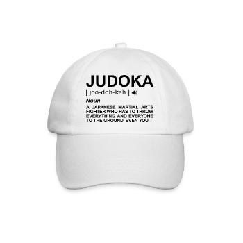 Judoka Definition - Baseballkappe - Weiß/Weiß - Vorne