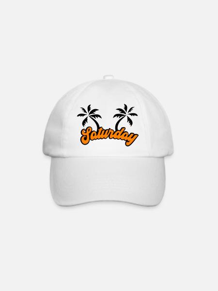 Saturday Das Wochenende Design - Baseballkappe - Weiß/Weiß