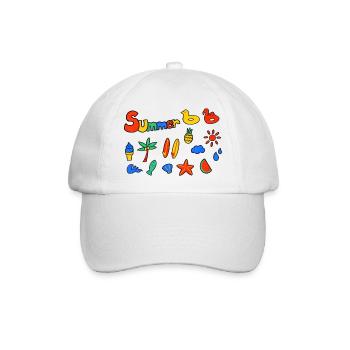 Sommer Kinderkleidung Babykleidung - Baseballkappe - Weiß/Weiß - Vorne