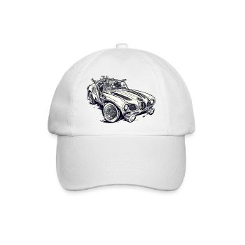 Zeitloses Auto - Baseballkappe - Weiß/Weiß - Vorne