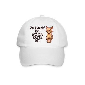 Haustiere Katze Statement Heimtier Kuscheltier - Baseballkappe - Weiß/Weiß - Vorne