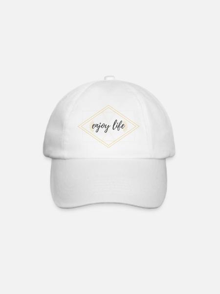 enjoy life - Baseballkappe - Weiß/Weiß