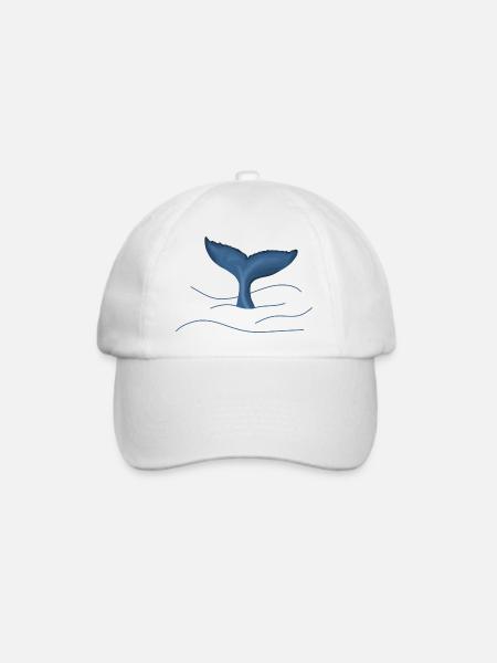 Walflosse Fluke - Baseballkappe - Weiß/Weiß