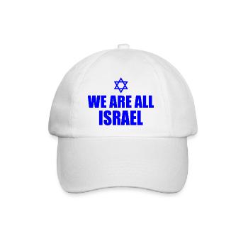 We are all israel - Baseballkappe - Weiß/Weiß - Vorne
