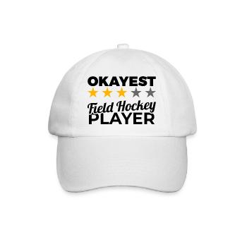 Lustiger Feldhockeyspieler - Baseballkappe - Weiß/Weiß - Vorne
