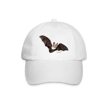 Mausohr, eine Fledermaus - Baseballkappe - Weiß/Weiß - Vorne