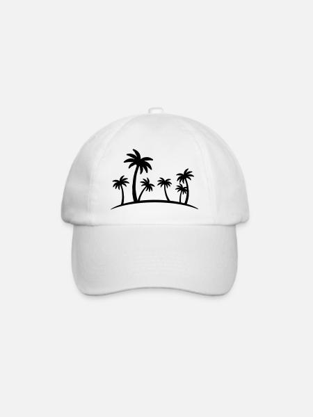 beach palm - Baseballkappe - Weiß/Weiß
