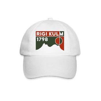 Rigi Kulm Berg Luzern Wandern Souvenir Andenken - Baseballkappe - Weiß/Weiß - Vorne