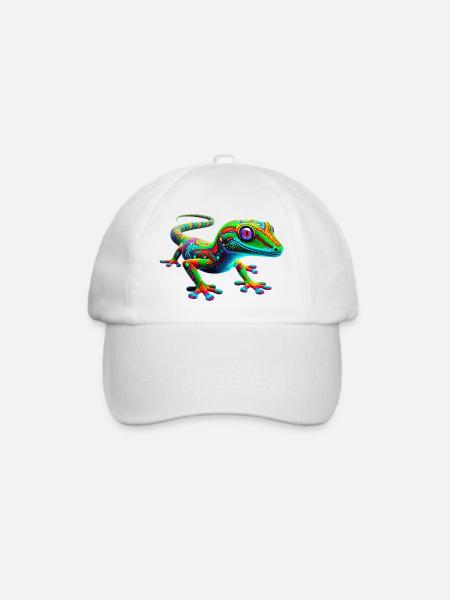 Gecko - Baseballkappe - Weiß/Weiß