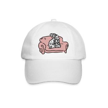 Couch potatoe Lustige Krake - Baseballkappe - Weiß/Weiß - Vorne