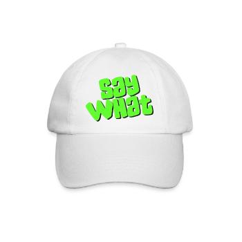 Say What - Baseballkappe - Weiß/Weiß - Vorne