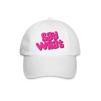 Say What - Baseballkappe - Weiß/Weiß - Vorne