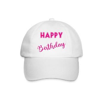 JAHRESTAG. ALLES GUTE ZUM GEBURTSTAG - Baseballkappe - Weiß/Weiß - Vorne