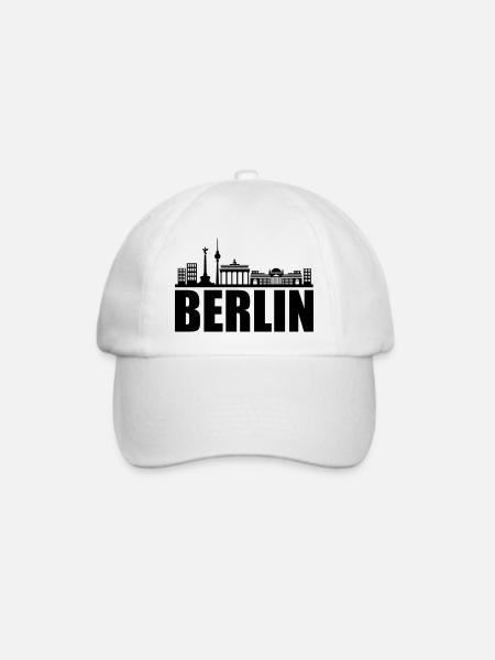 berlin skyline - Baseballkappe - Weiß/Weiß