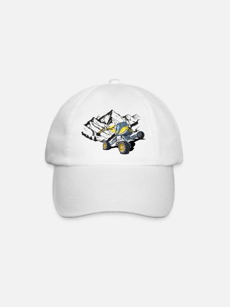 Bagger, Schreitbagger für schwieriges Gelände - Baseballkappe - Weiß/Weiß