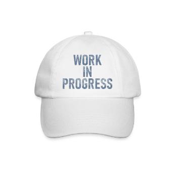 work in progress - Baseballkappe - Weiß/Weiß - Vorne