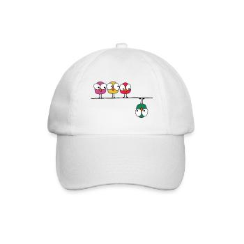 Angry birds - Baseballkappe - Weiß/Weiß - Vorne