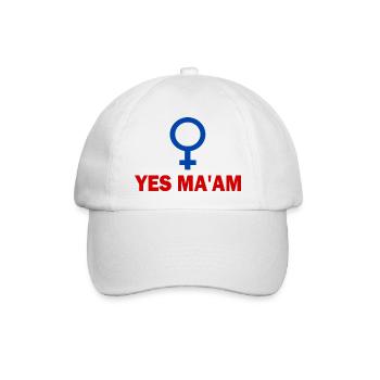 yes ma'am - Baseballkappe - Weiß/Weiß - Vorne