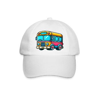 bus comic - Baseballkappe - Weiß/Weiß - Vorne