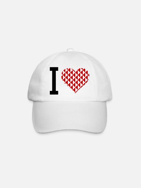 I Heart - Baseballkappe - Weiß/Weiß