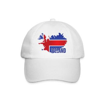 Icelandic Pride, Isländische Flagge - Baseballkappe - Weiß/Weiß - Vorne