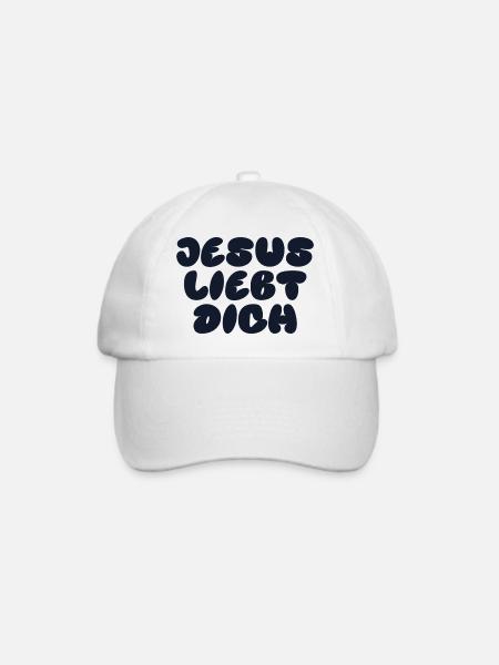 JESUS LIEBT DICH - Baseballkappe - Weiß/Weiß
