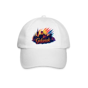 Danzig Gdańsk Stadt Polen Geschenk - Baseballkappe - Weiß/Weiß - Vorne