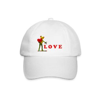 Liebe Samen mit bunten Samen - Baseballkappe - Weiß/Weiß - Vorne